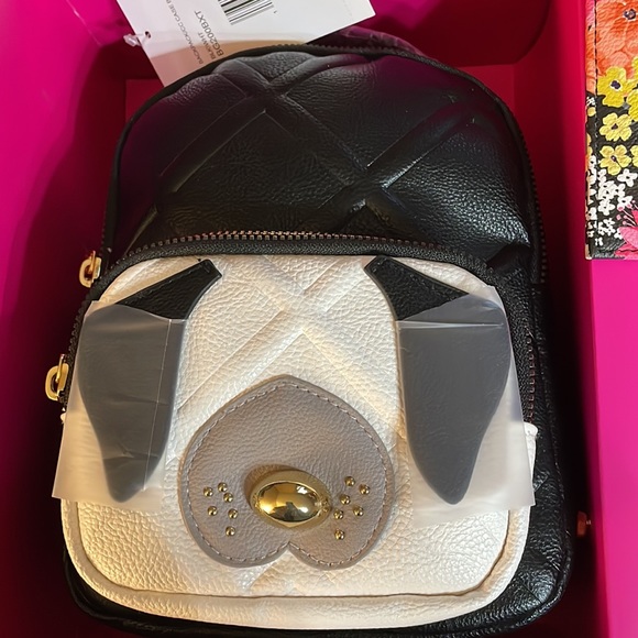 Betsey Johnson Dog Backpack & Card Case Gift Boxed Retail 98.00 NWT - Picture 5 of 9